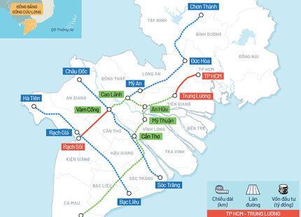 Quy hoạch cao tốc ở đồng bằng sông Cửu Long 5 năm tới
