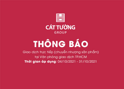 Thông báo giao dịch trực tiếp tại Văn phòng giao dịch tại TPHCM