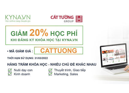 Kyna.vn và Cát Tường Group ký kết hợp tác liên kết, ưu đãi giảm 20% toàn bộ khoá học