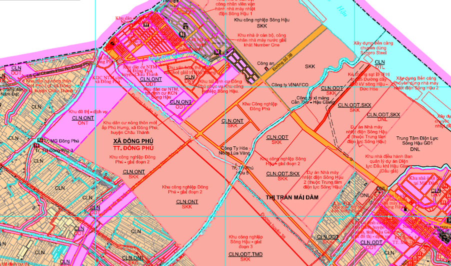 Bản đồ Quy hoạch Khu công nghiệp Sông Hậu 2
