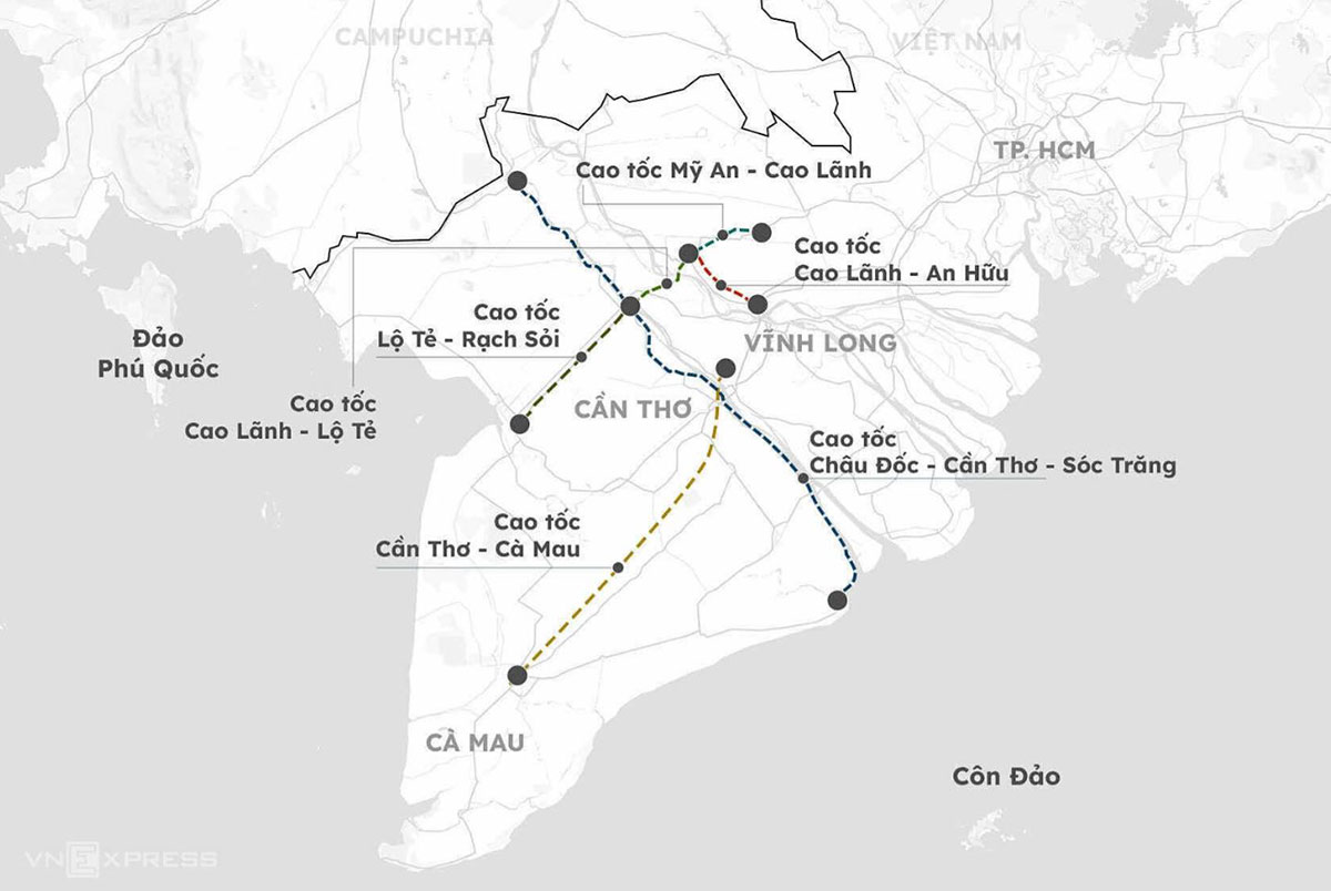 cao tốc đang thi công ở ĐBSCL